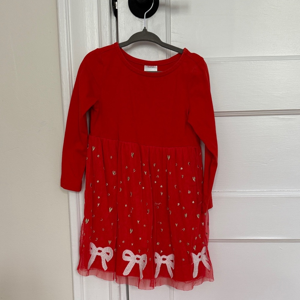 Hanna Andersson Long Sleeve Bow Tulle Dress
